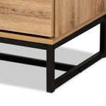 Load image into Gallery viewer, BAXTON STUDIO REID MODERN AND CONTEMPORARY INDUSTRIAL OAK FINISHED WOOD AND BLACK METAL 4-DRAWER DRESSER
