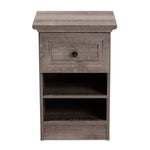 Load image into Gallery viewer, Baxton Studio Dara Traditional Transitional Grey Brown Oak Finished 1-Drawer Wood Nightstand
