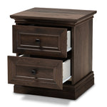 Load image into Gallery viewer, Baxton Studio Nolan Traditional Transitional Hazel Walnut Brown Finished 2-Drawer Wood Nightstand
