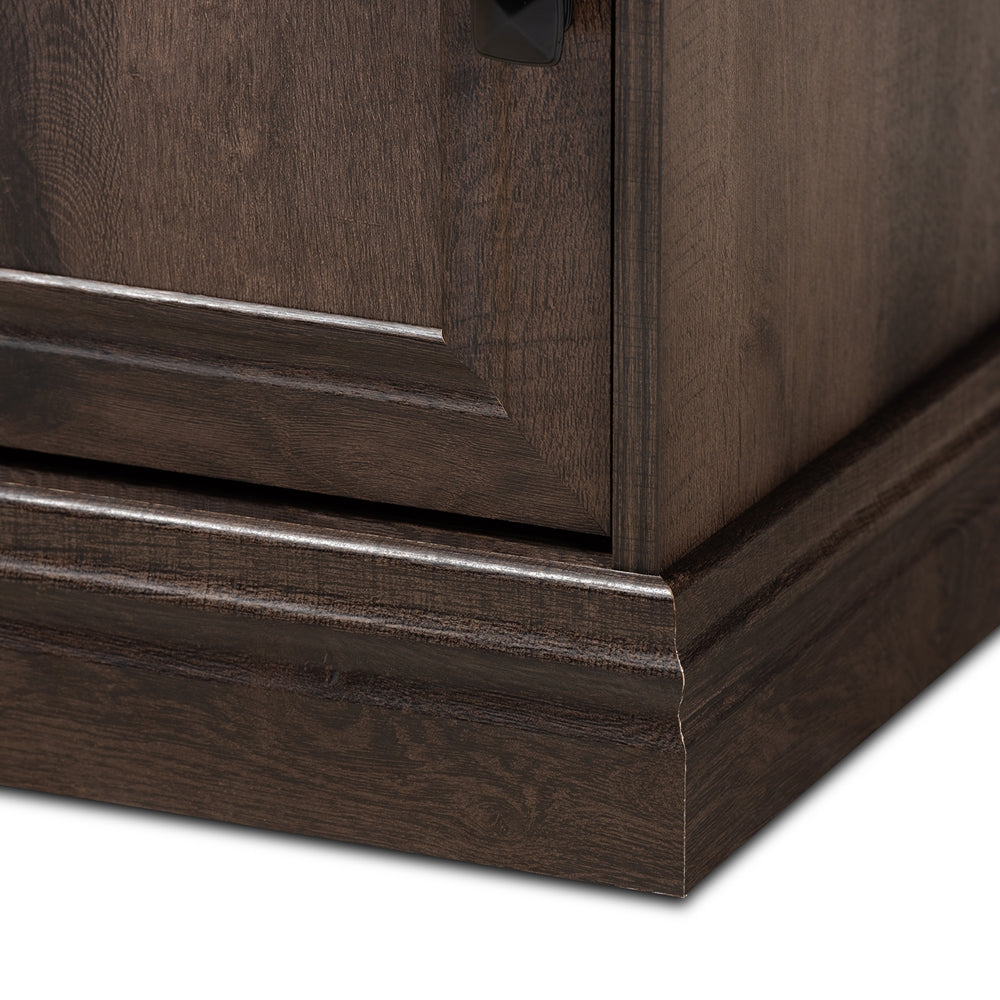 BAXTON STUDIO NOLAN TRADITIONAL TRANSITIONAL HAZEL WALNUT BROWN FINISHED 1-DOOR WOOD NIGHTSTAND