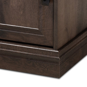 BAXTON STUDIO NOLAN TRADITIONAL TRANSITIONAL HAZEL WALNUT BROWN FINISHED 1-DOOR WOOD NIGHTSTAND