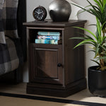 Load image into Gallery viewer, Baxton Studio Nolan Traditional Transitional Hazel Walnut Brown Finished 1-Door Wood Nightstand
