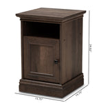 Load image into Gallery viewer, Baxton Studio Nolan Traditional Transitional Hazel Walnut Brown Finished 1-Door Wood Nightstand
