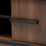 Load image into Gallery viewer, Baxton Studio Margo Mid-Century Modern Two-Tone Walnut Brown And Black Finished Wood Wine Storage Cabinet
