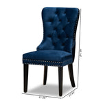 Load image into Gallery viewer, Baxton Studio Remy Modern Transitional Navy Blue Velvet Fabric Upholstered Espresso Finished 2-Piece Wood Dining Chair Set
