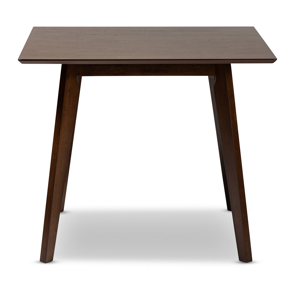 Baxton Studio Pernille Modern Transitional Walnut Finished Square Wood Dining Table