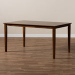 Load image into Gallery viewer, Baxton Studio Eveline Modern And Contemporary Walnut Brown Finished Rectangular Wood Dining Table
