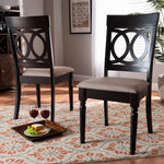 Load image into Gallery viewer, Baxton Studio Lucie Modern And Contemporary Sand Fabric Upholstered And Espresso Brown Finished Wood 2-Piece Dining Chair Set Set
