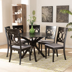 Load image into Gallery viewer, Baxton Studio Jessie Modern And Contemporary Grey Fabric Upholstered And Dark Brown Finished Wood 7-Piece Dining Set
