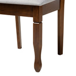 Load image into Gallery viewer, Baxton Studio Maya Modern Grey Fabric And Walnut Brown Finished Wood 7-Piece Dining Set
