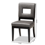 Load image into Gallery viewer, Baxton Studio Faustino Modern And Contemporary Grey Faux Leather Upholstered Black Finished Wood 2-Piece Dining Chair Set
