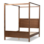 Load image into Gallery viewer, Baxton Studio Veronica Modern And Contemporary Walnut Brown Finished Wood Queen Size Platform Canopy Bed
