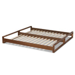 Load image into Gallery viewer, Baxton Studio Klara Modern And Contemporary Walnut Finished Wood Expandable Twin Size To King Size Bed Frame
