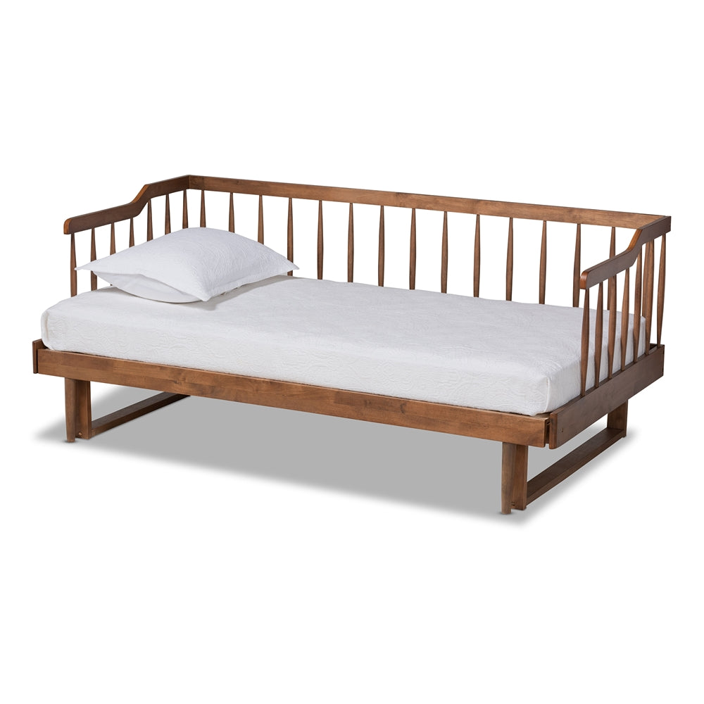 Baxton Studio Muriel Modern and Transitional Finished Wood Expandable Spindle Daybed