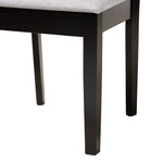 Load image into Gallery viewer, Baxton Studio Karel Modern Grey Fabric And Espresso Brown Finished Wood 5-Piece Dining Set
