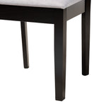 Load image into Gallery viewer, Baxton Studio Aiden Modern Grey Fabric And Dark Brown Finished Wood 5-Piece Dining Set
