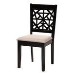 Load image into Gallery viewer, Baxton Studio Aiden Modern Beige Fabric And Dark Brown Finished Wood 5-Piece Dining Set
