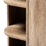 Load image into Gallery viewer, Baxton Studio Wales Modern And Contemporary Rustic Oak Finished Wood 2-Door Shoe Storage Cabinet With Open Shelves
