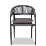 Load image into Gallery viewer, Baxton Studio Wendell Modern And Contemporary Grey Finished Rope And Metal Outdoor Dining Chair
