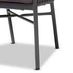 Load image into Gallery viewer, BAXTON STUDIO MARCUS MODERN AND CONTEMPORARY GREY FINISHED ROPE AND METAL OUTDOOR DINING CHAIR
