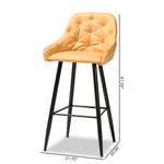 Load image into Gallery viewer, Baxton Studio Catherine Modern And Contemporary Tan Faux Leather Upholstered And Black Metal 4-Piece Bar Stool Set
