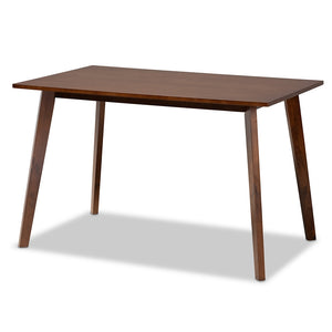 Baxton Studio Britte Mid-Century Modern Transitional Finished Rectangular Wood Dining Table