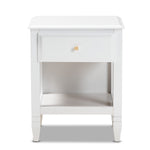 Load image into Gallery viewer, Baxton Studio Naomi Classic And Transitional White Finished Wood 1-Drawer Bedroom Nightstand
