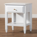 Load image into Gallery viewer, Baxton Studio Naomi Classic And Transitional White Finished Wood 1-Drawer Bedroom Nightstand
