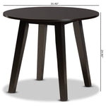 Load image into Gallery viewer, Baxton Studio Ela Modern And Contemporary Dark Brown Finished 35-Inch-Wide Round Wood Dining Table
