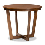 Load image into Gallery viewer, Baxton Studio Alayna Modern And Contemporary Walnut Brown Finished 35-Inch-Wide Round Wood Dining Table
