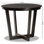 Load image into Gallery viewer, Baxton Studio Alayna Modern And Contemporary Dark Brown Finished 35-Inch-Wide Round Wood Dining Table
