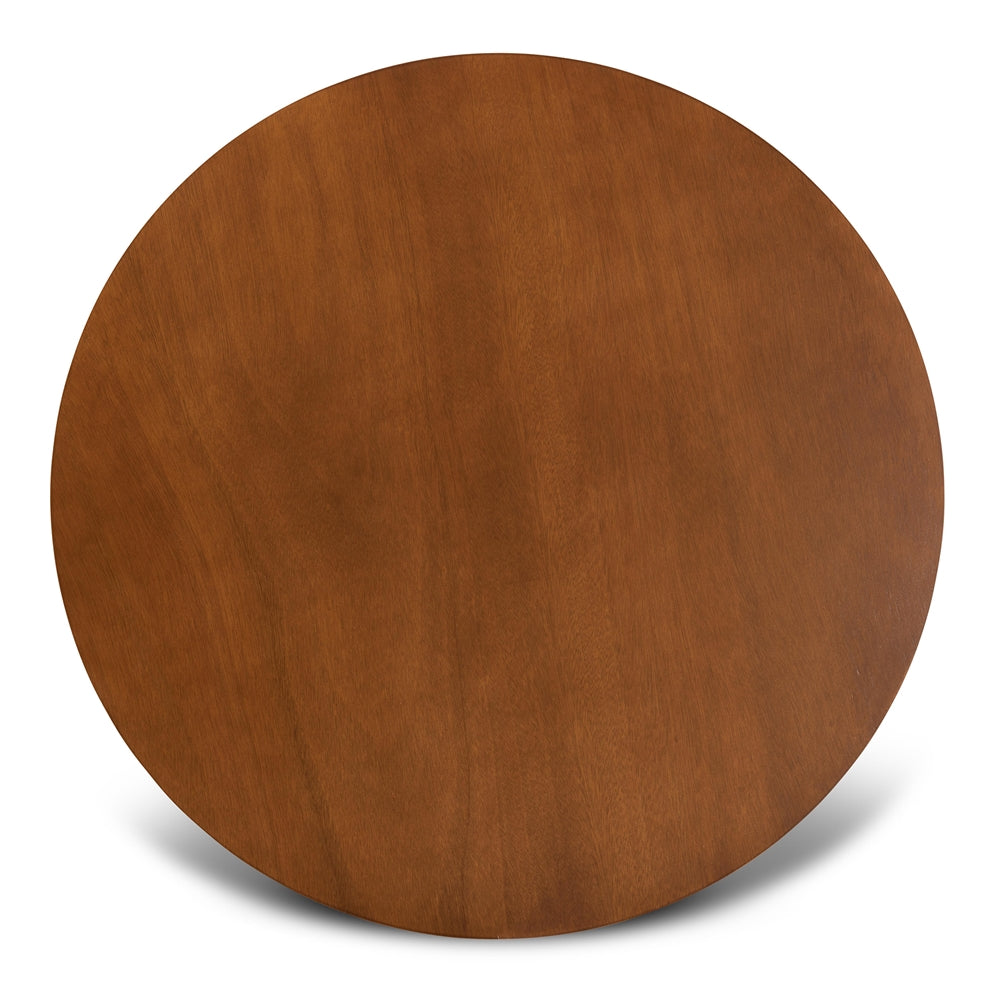 Baxton Studio Irene Modern And Contemporary Walnut Brown Finished 35-Inch-Wide Round Wood Dining Table