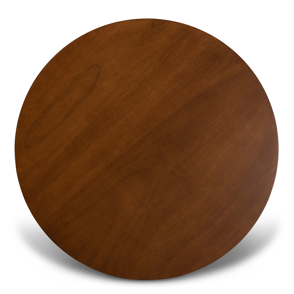 Baxton Studio Tilde Modern And Contemporary Walnut Brown Finished 35-Inch-Wide Round Wood Dining Table