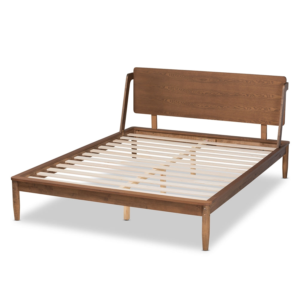 Baxton Studio Sadler Mid-Century Modern Finished Wood Platform Bed