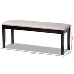 Load image into Gallery viewer, Baxton Studio Teresa Modern And Contemporary Transitional Grey Fabric Upholstered And Dark Brown Finished Wood Dining Bench
