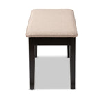 Load image into Gallery viewer, Baxton Studio Teresa Modern And Contemporary Transitional Sand Fabric Upholstered And Dark Brown Finished Wood Dining Bench
