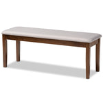 Load image into Gallery viewer, Baxton Studio Teresa Modern And Contemporary Transitional Grey Fabric Upholstered And Walnut Brown Finished Wood Dining Bench
