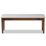 Load image into Gallery viewer, Baxton Studio Teresa Modern And Contemporary Transitional Grey Fabric Upholstered And Walnut Brown Finished Wood Dining Bench
