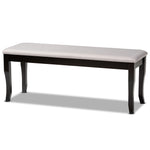 Load image into Gallery viewer, Baxton Studio Cornelie Modern And Contemporary Transitional Grey Fabric Upholstered And Dark Brown Finished Wood Dining Bench
