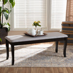 Load image into Gallery viewer, Baxton Studio Cornelie Modern And Contemporary Transitional Grey Fabric Upholstered And Dark Brown Finished Wood Dining Bench
