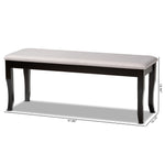 Load image into Gallery viewer, Baxton Studio Cornelie Modern And Contemporary Transitional Grey Fabric Upholstered And Dark Brown Finished Wood Dining Bench
