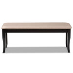 Load image into Gallery viewer, Baxton Studio Cornelie Modern And Contemporary Transitional Sand Fabric Upholstered And Dark Brown Finished Wood Dining Bench
