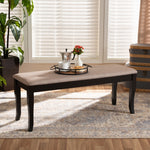 Load image into Gallery viewer, Baxton Studio Cornelie Modern And Contemporary Transitional Sand Fabric Upholstered And Dark Brown Finished Wood Dining Bench
