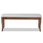 Load image into Gallery viewer, Baxton Studio Cornelie Modern And Contemporary Transitional Grey Fabric Upholstered And Walnut Brown Finished Wood Dining Bench
