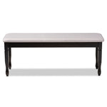 Load image into Gallery viewer, Baxton Studio Corey Modern And Contemporary Grey Fabric Upholstered And Dark Brown Finished Wood Dining Bench
