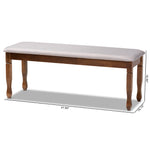 Load image into Gallery viewer, Baxton Studio Corey Modern And Contemporary Grey Fabric Upholstered And Walnut Brown Finished Wood Dining Bench
