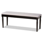 Load image into Gallery viewer, Baxton Studio Giovanni Modern And Contemporary Grey Fabric Upholstered And Dark Brown Finished Wood Dining Bench
