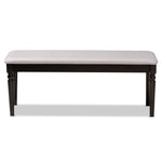 Load image into Gallery viewer, Baxton Studio Giovanni Modern And Contemporary Grey Fabric Upholstered And Dark Brown Finished Wood Dining Bench
