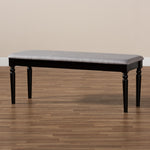 Load image into Gallery viewer, Baxton Studio Giovanni Modern And Contemporary Grey Fabric Upholstered And Dark Brown Finished Wood Dining Bench
