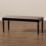 Load image into Gallery viewer, Baxton Studio Giovanni Modern And Contemporary Sand Fabric Upholstered And Dark Brown Finished Wood Dining Bench
